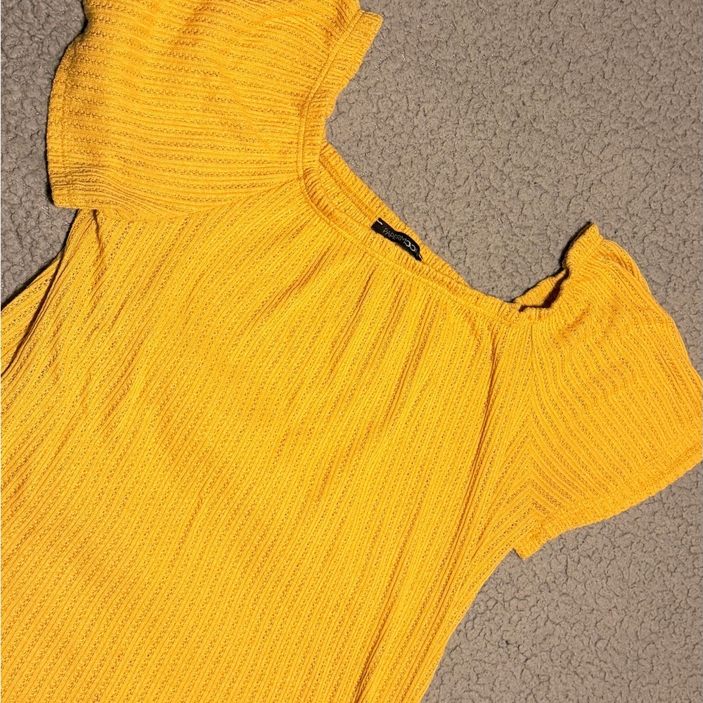 Papermoon Mustard Yellow Textured Top